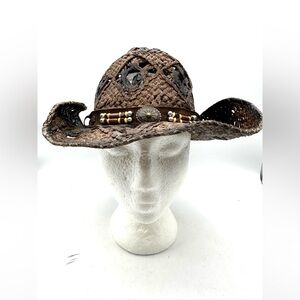 Summit Hats Western Cowboy Hat Brown/Black S/M